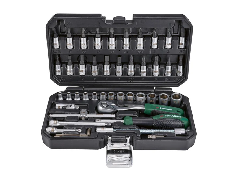 PARKSIDE® Jeu de clés à douilles. 46 pièces