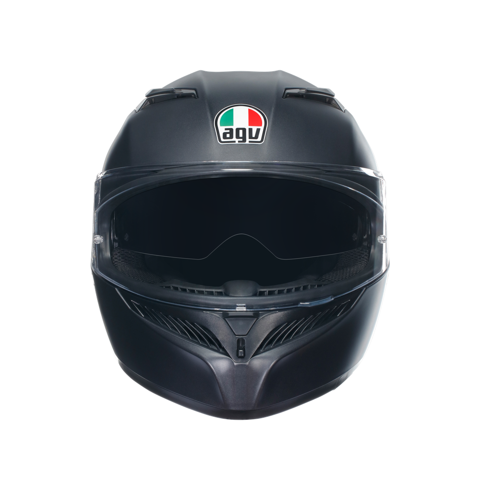 K3 MATT BLACK - MOTORBIKE FULL FACE HELMET E2206