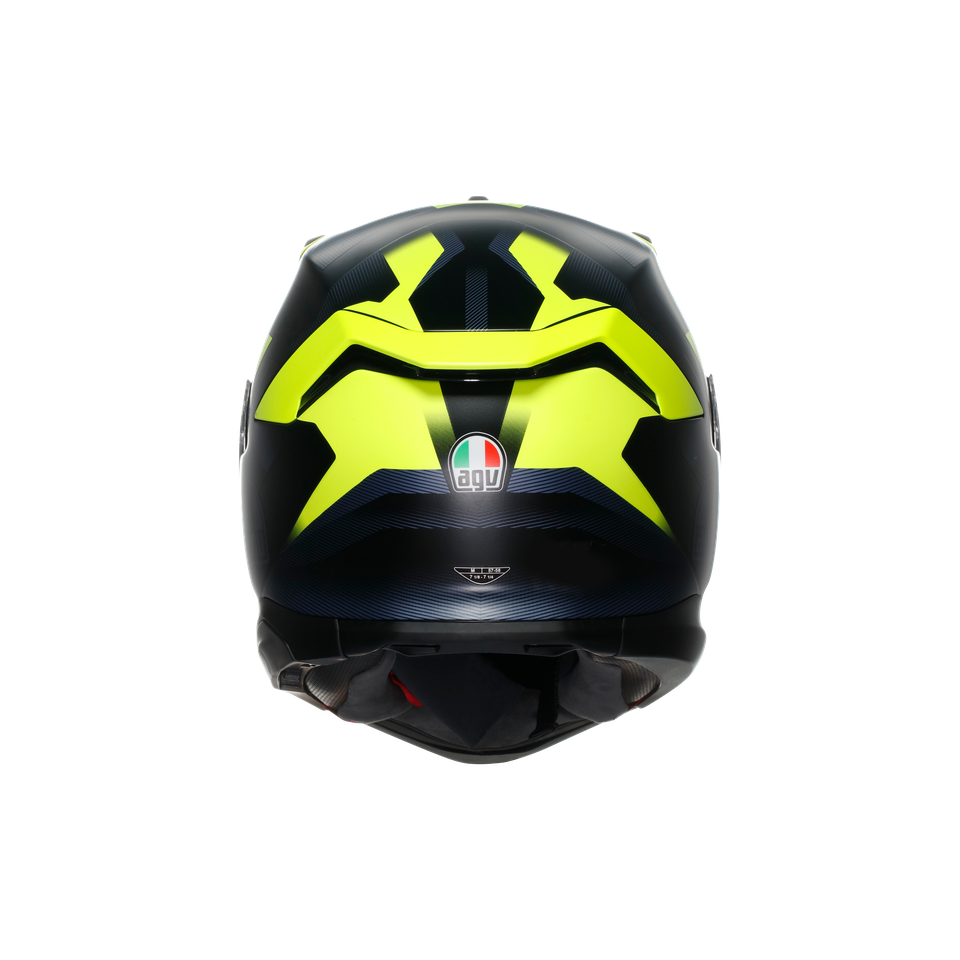 K7 AGV E2206 MPLK - GLIMPSE MATT BLACK/YELLOW FLUO