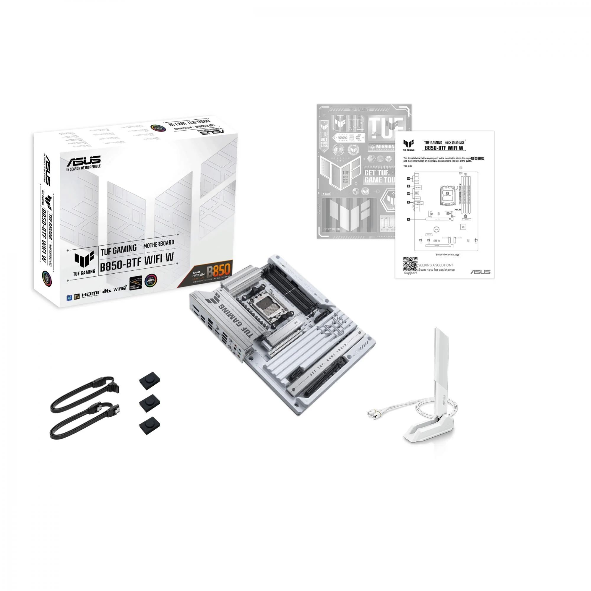 ASUS TUF GAMING B850-BTF WIFI WHITE (ATX. B850. AM5. DDR5. BTF)