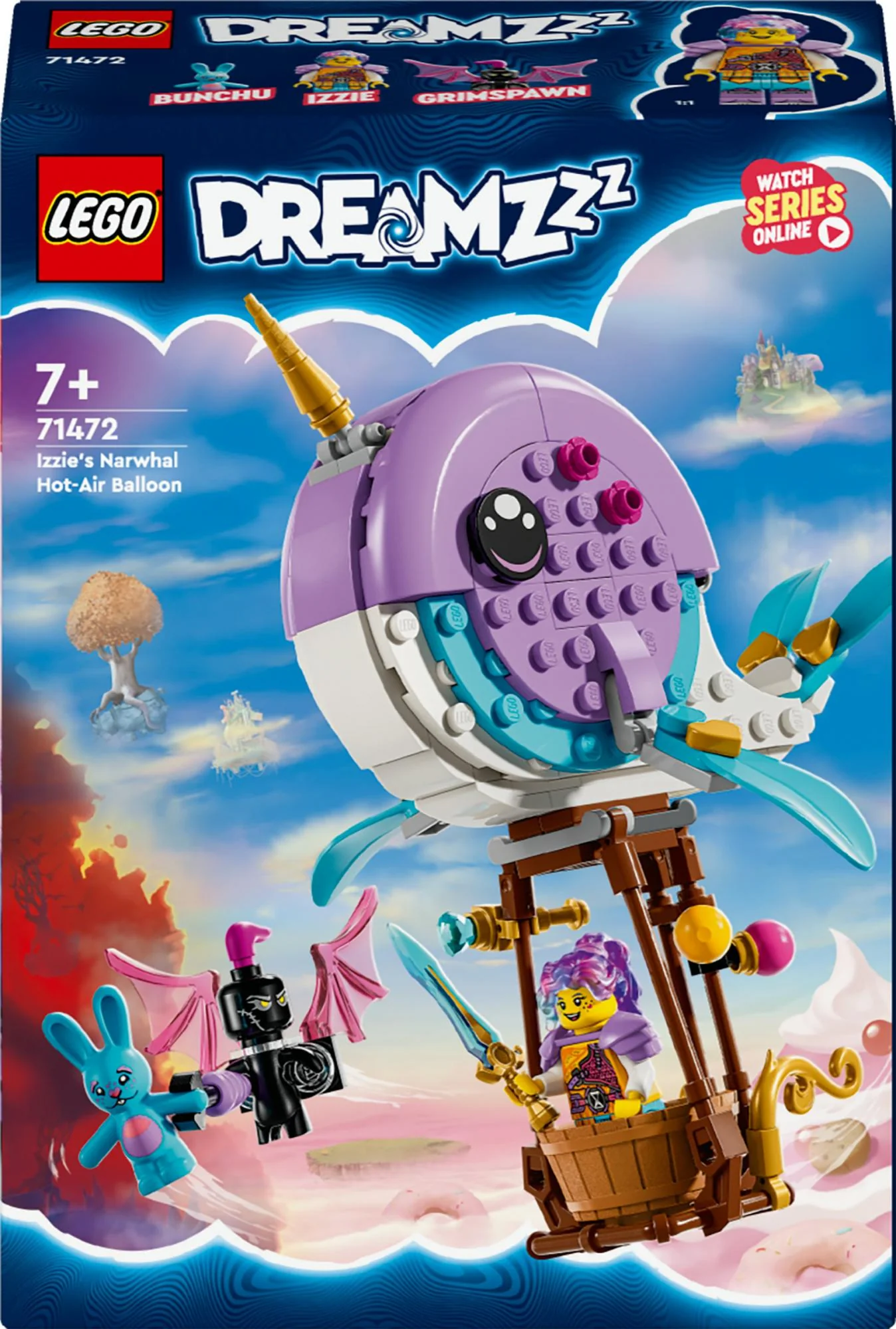 LEGO 71472 DreamZzz Izzie's Narwhal Hot Air Balloon