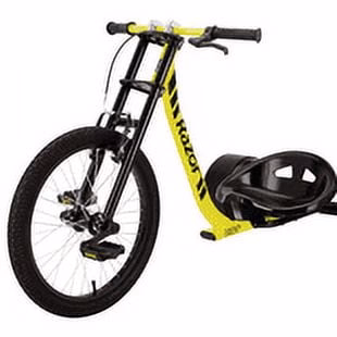 Razor DXT Drift Trike - Black/Yellow, Steel Frame and Moto Style, Tricycle, Construction, 3-Wheeled Drifting Ride On Tricycle for Teens and Adults, Unisex