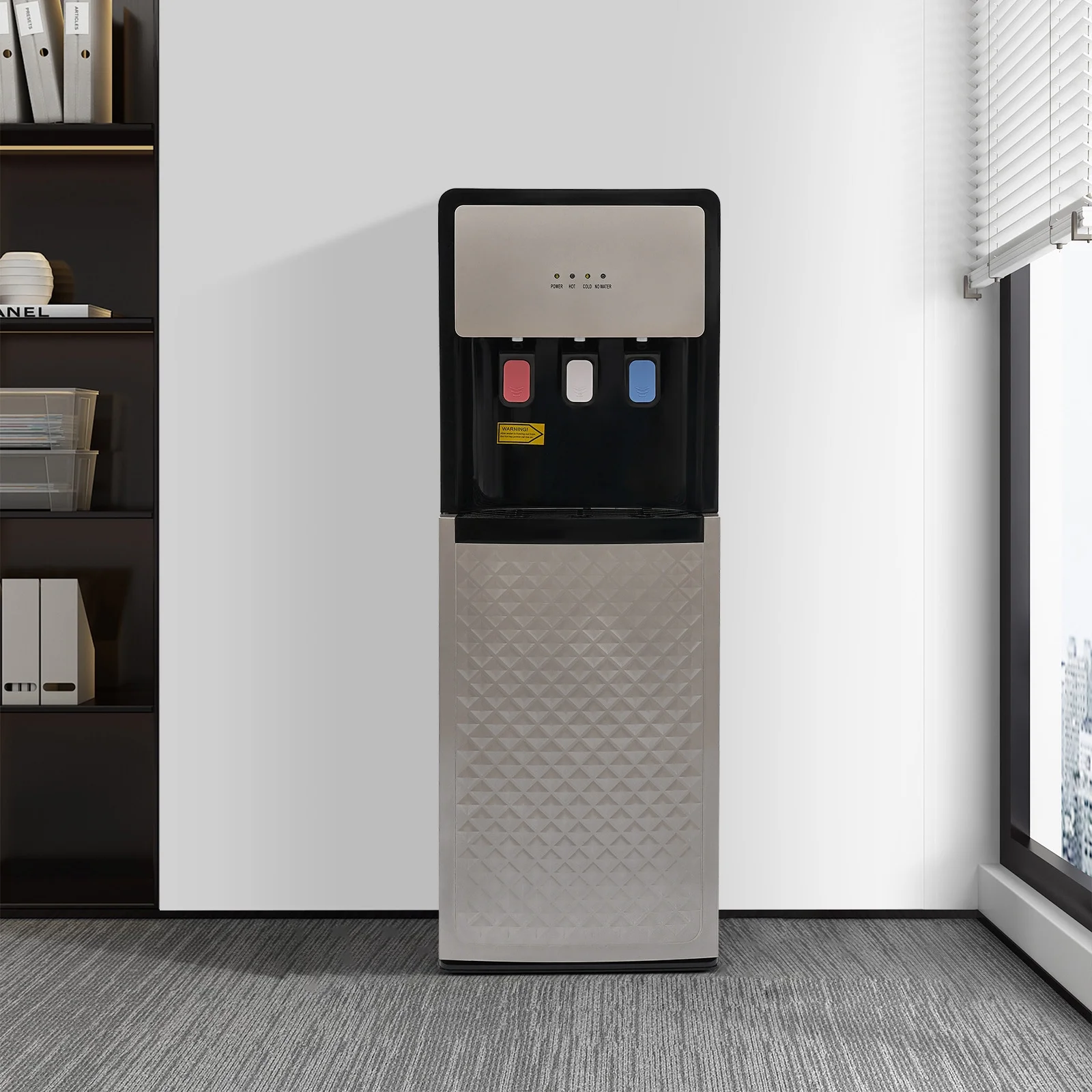 Champaign Gold 5 Gallon Water Dispenser, Bottom Loading Bottom Loading Hot Cold Water Cooler with 3 Temperature Settings, Ideal for Office, Home, Living Room