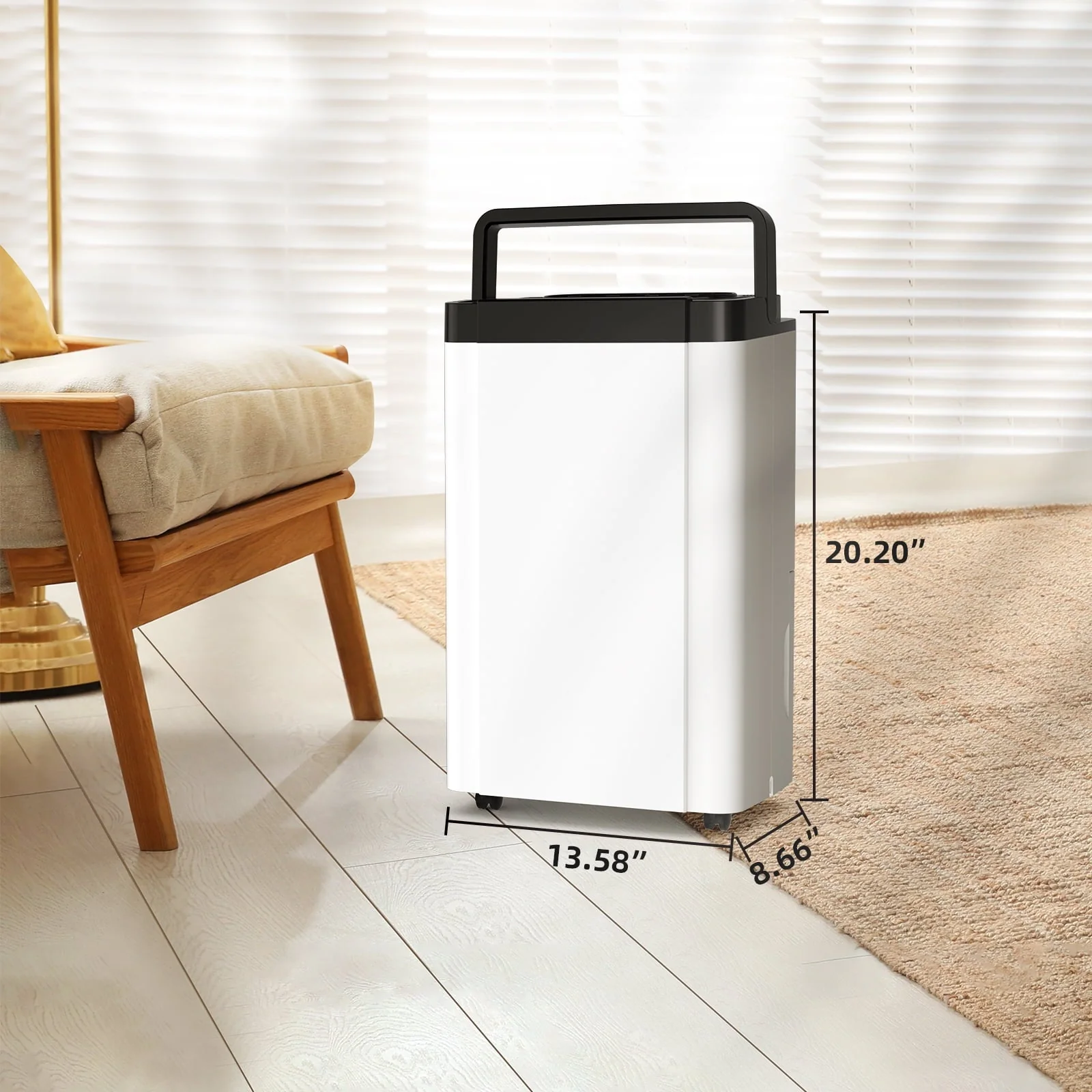 Rocyis 70 Pint 4,500 sq. ft. Dehumidifier for Home, Humidity with Auto Shut off, Auto Drain or Manual Drainage, 0.8 gal Water Tank Capacity for Basements, Bedroom, Bathroom