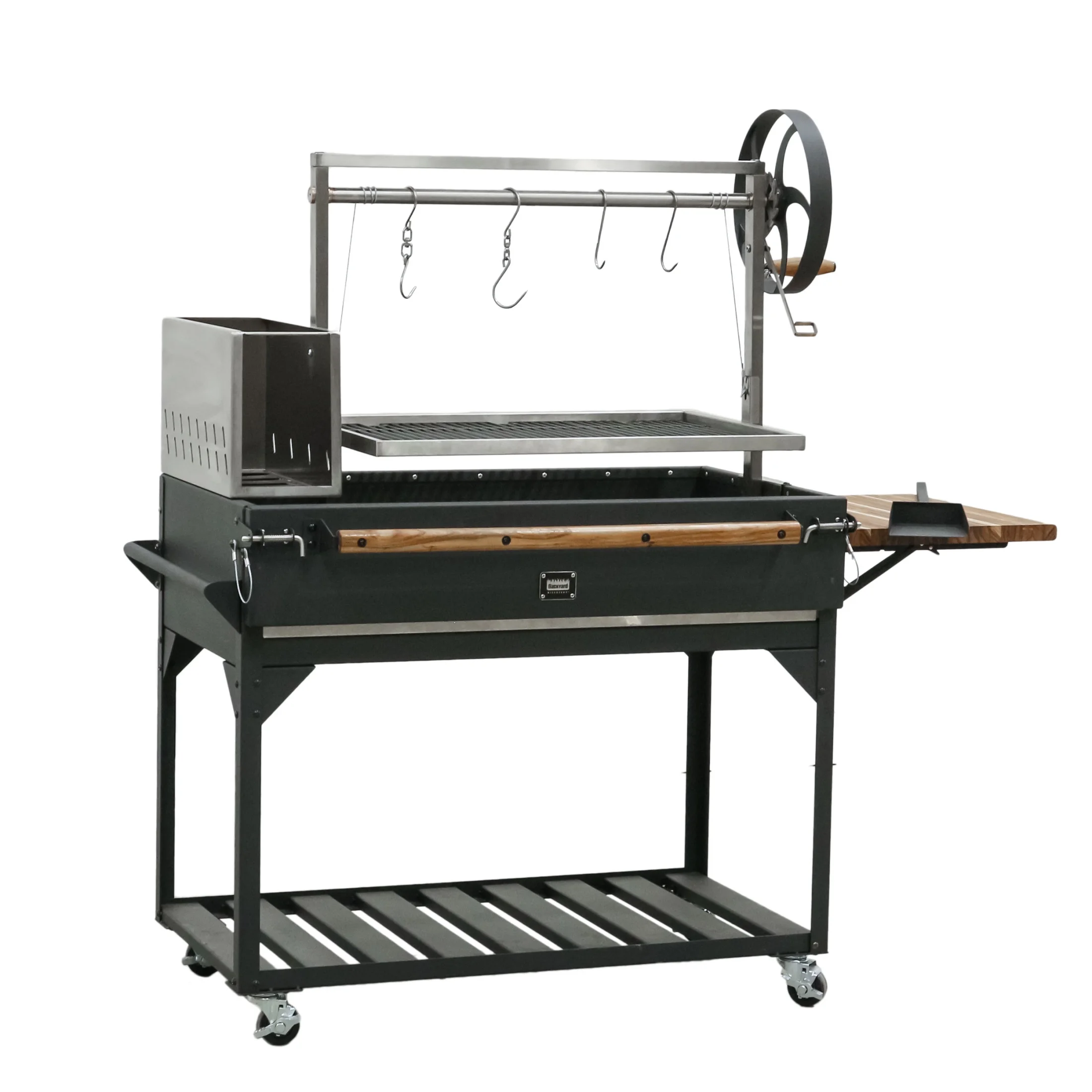 Backyard Discovery Argentine Santa Maria Wood Fire & Charcoal Steel BBQ Grill, Brasero