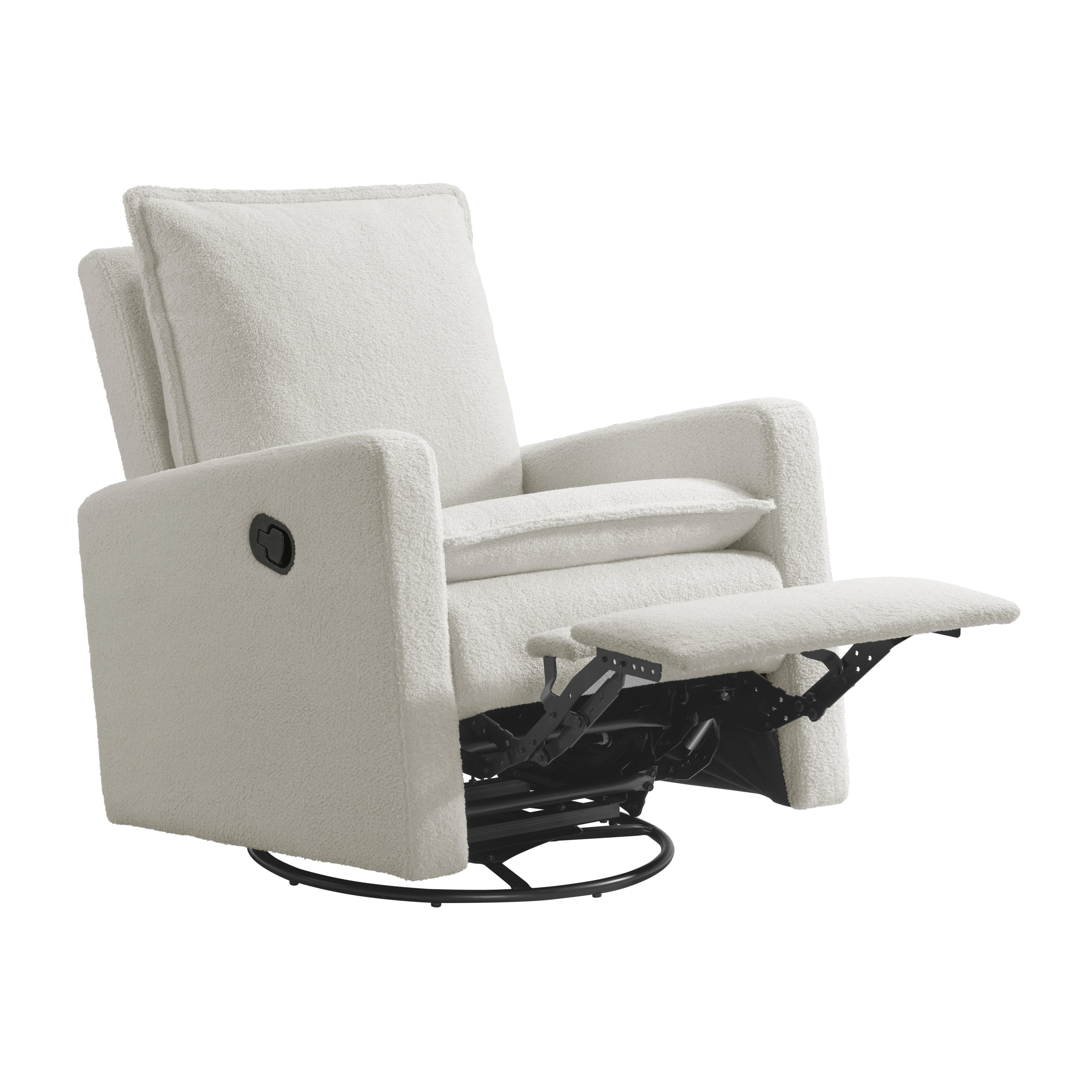Soho Baby Coventry Glider Recliner Boucle White