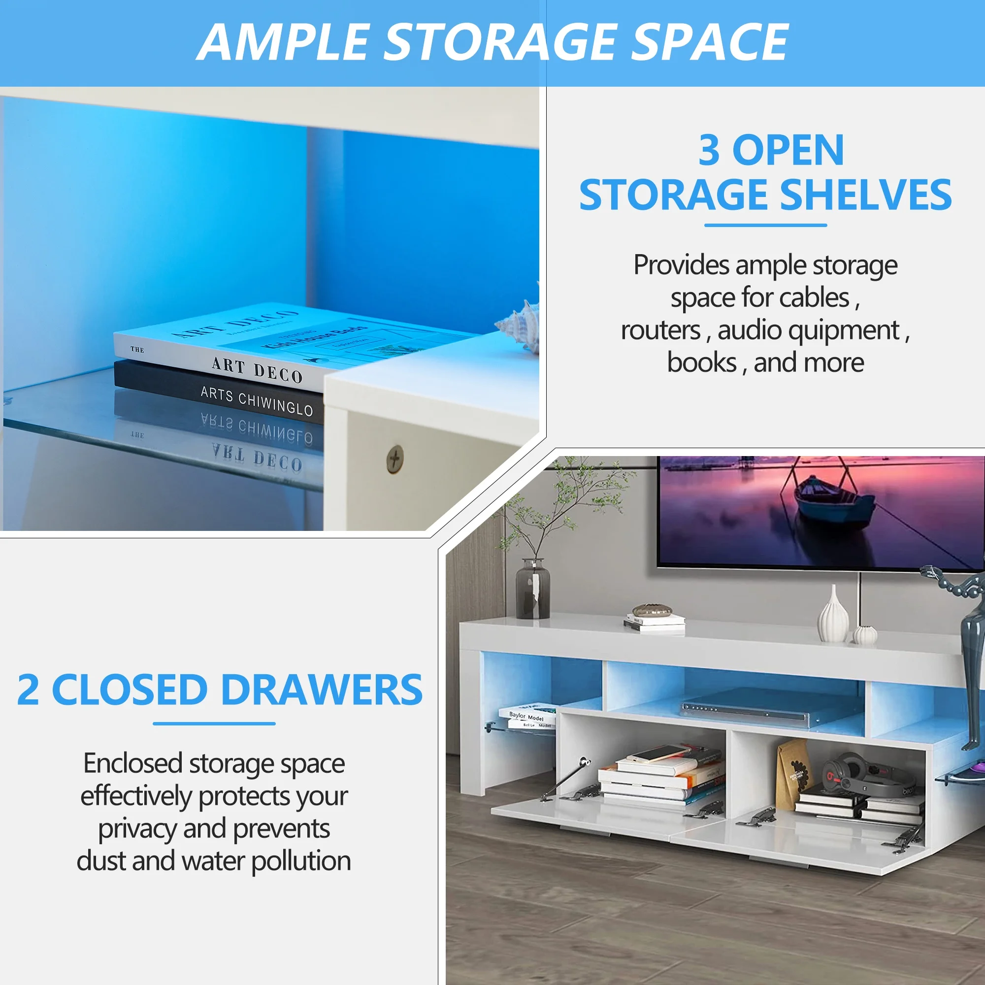 UHOMEPRO TV Stand for TV up to 70