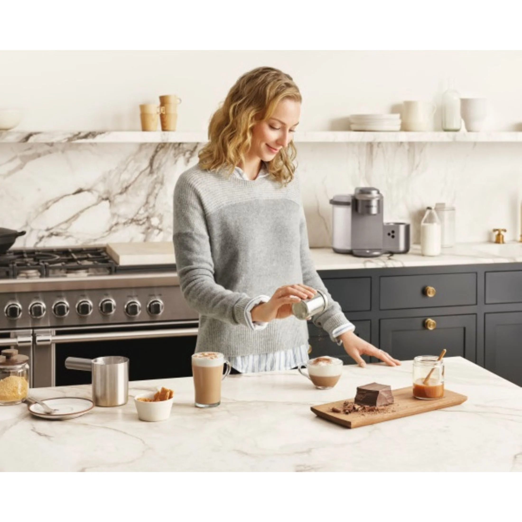 Keurig K-Cafe Single Serve K-Cup Coffee Maker, Latte Maker and Cappuccino Maker, Dark Charcoal