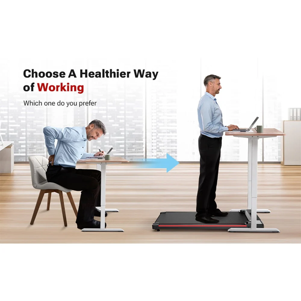 Walking Pad 2 in 1 Under Desk Treadmill with Remote Control Mini Portable Treadmill for Home Office