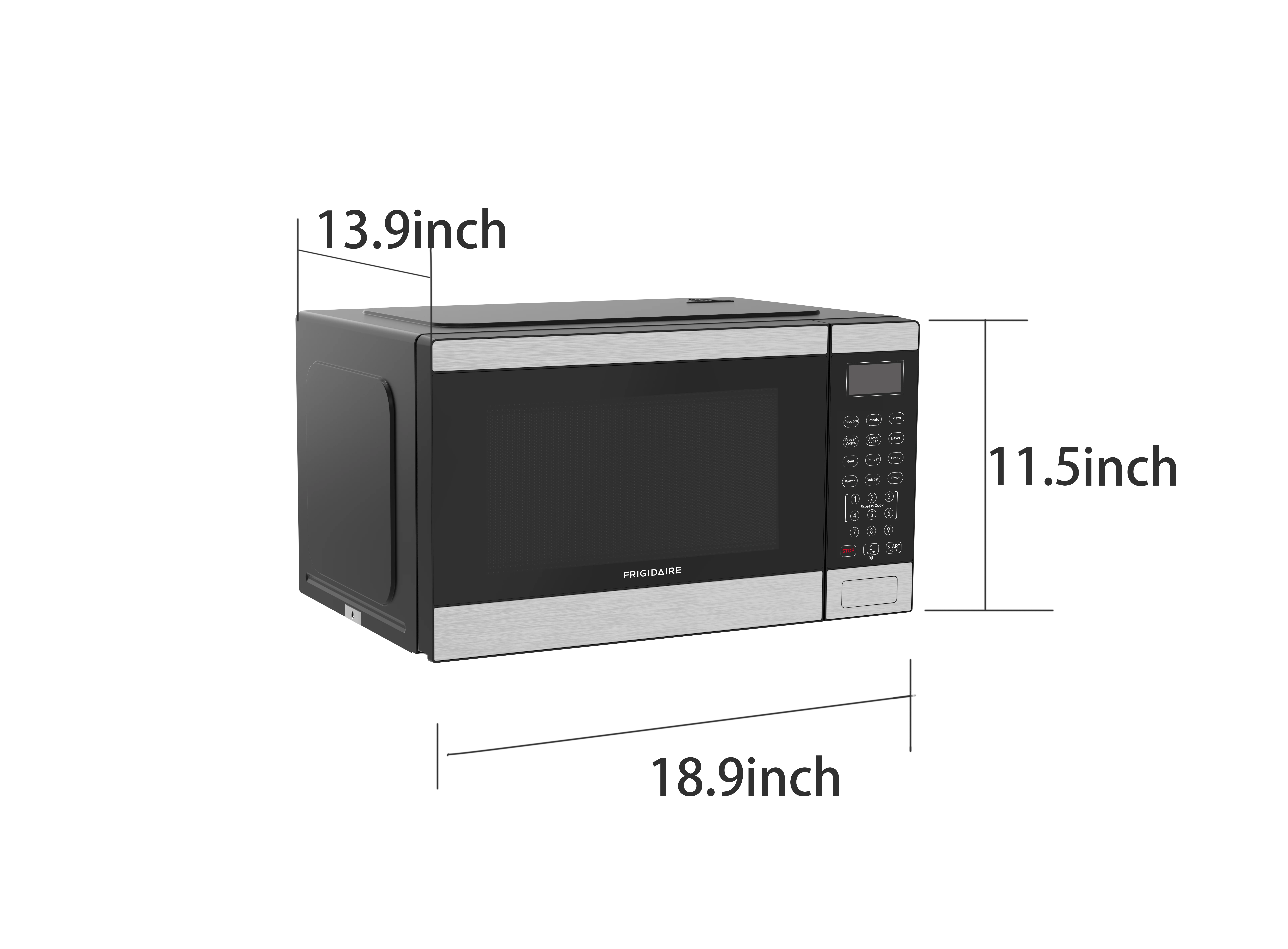 Frigidaire 0.9 Cu. Ft. Countertop Microwave Oven, Stainless Steel