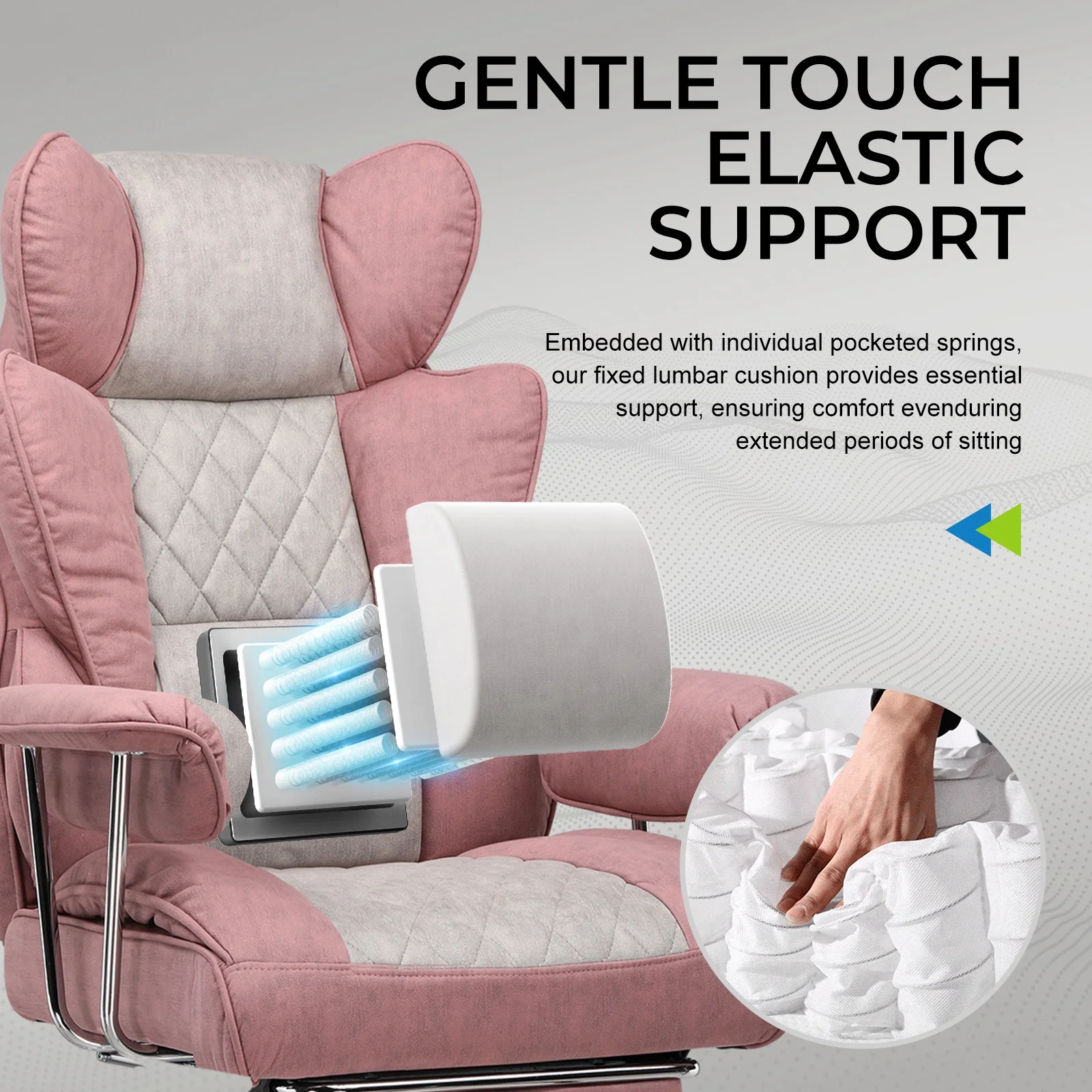 LUCKLIFE Big & Tall Office & Gaming Chair 400LBS Capacity, Wide Ergonomic Seat with Footrest, Adjustable Armrests, Black