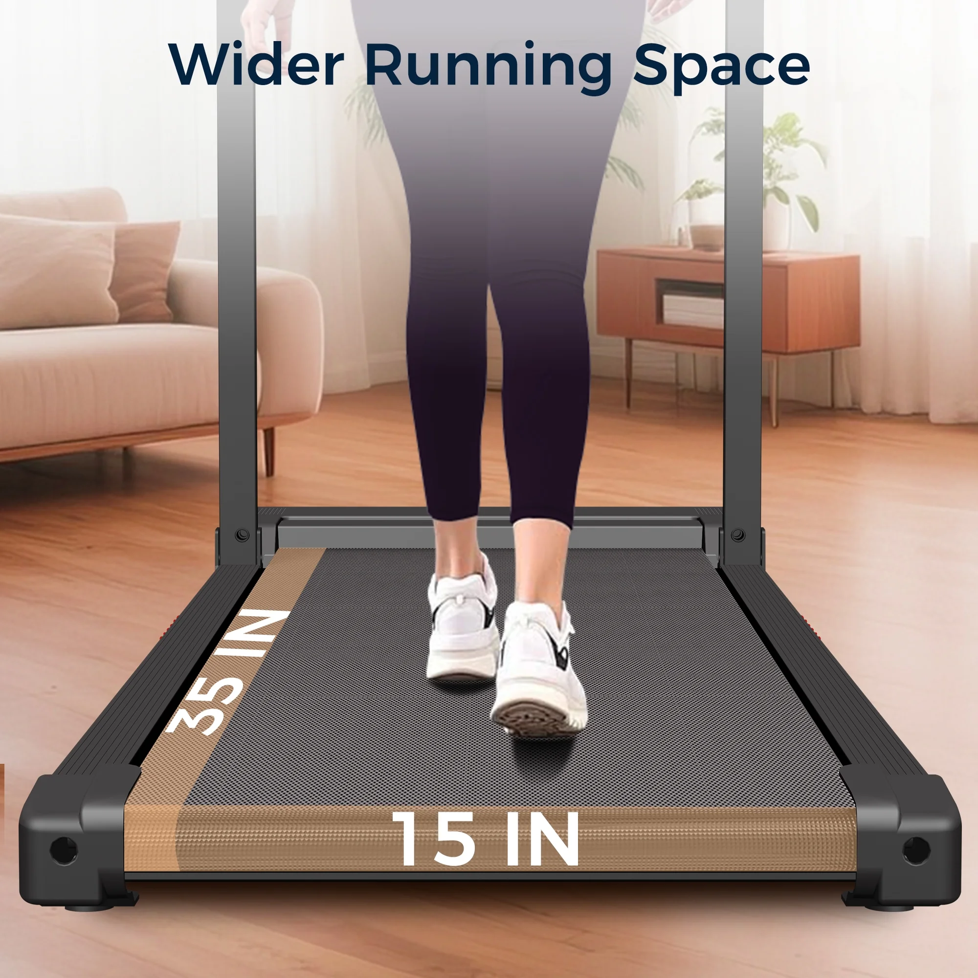 2 in 1 Walking Pad Treadmill, Foldable Treadmills with Handle Bar, 2.5HP Portable Folding Treadmill with Remote Control, Under Desk Treadmill for Home Office, 300lbs, Black