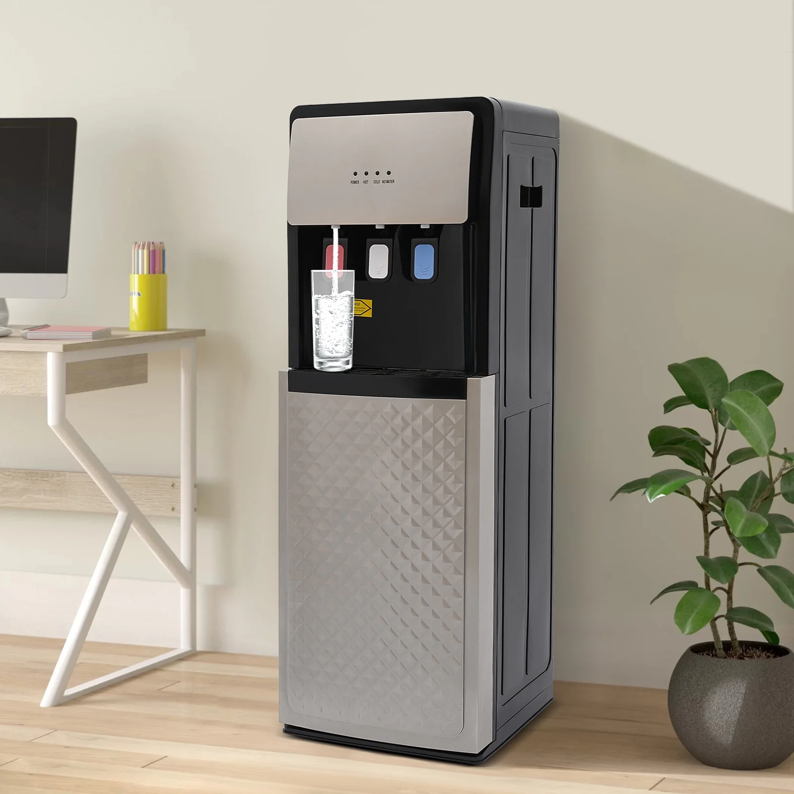 Champaign Gold 5 Gallon Water Dispenser, Bottom Loading Bottom Loading Hot Cold Water Cooler with 3 Temperature Settings, Ideal for Office, Home, Living Room