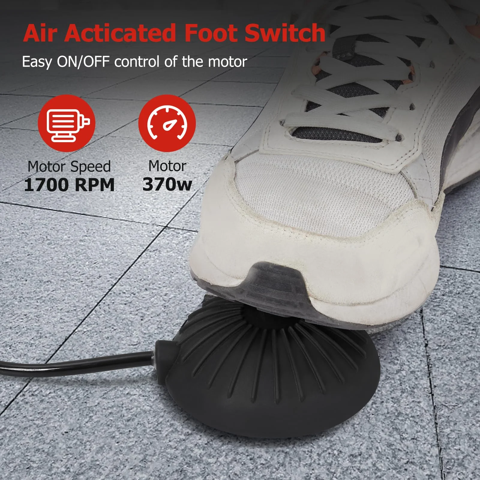 Electric Drain Cleaning Machine , Powerful Electric Auger, Sewer Snake with 4 Cutters, Air-Activated Foot Switch, and Wheels