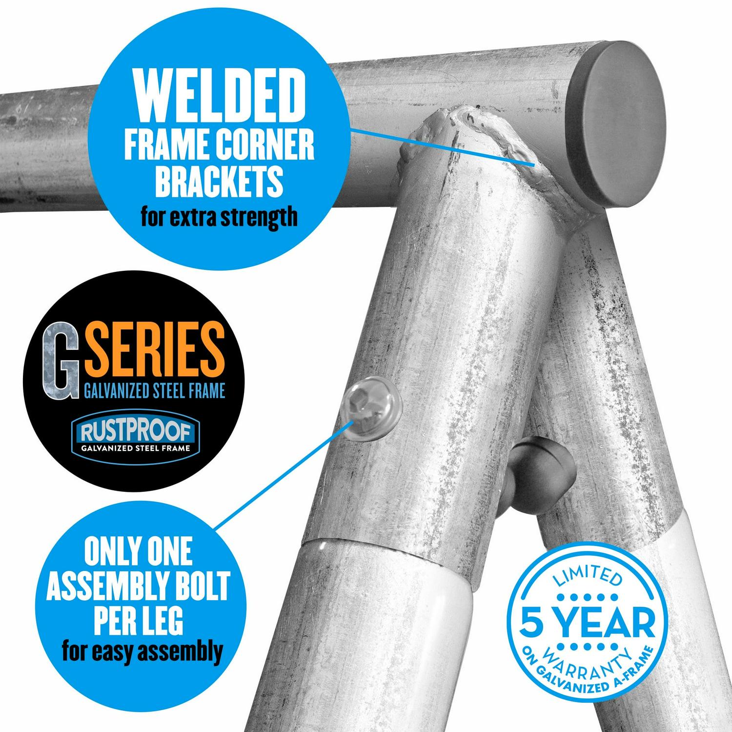 XDP Recreation Fun All-Mighty Metal Swing Set with Super Disc Swing. Stand R Swing. Glider. & Slide