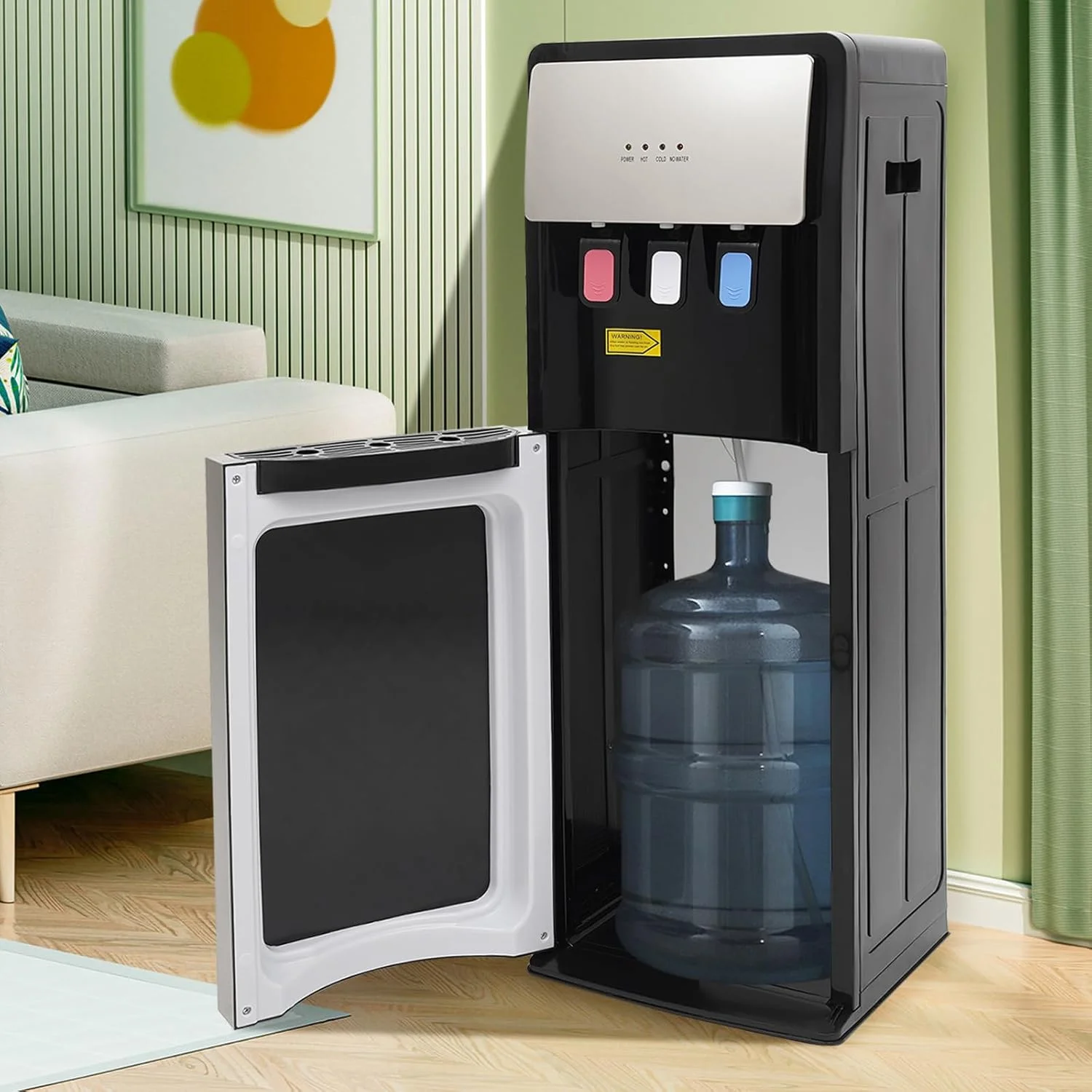 Champaign Gold 5 Gallon Water Dispenser, Bottom Loading Bottom Loading Hot Cold Water Cooler with 3 Temperature Settings, Ideal for Office, Home, Living Room