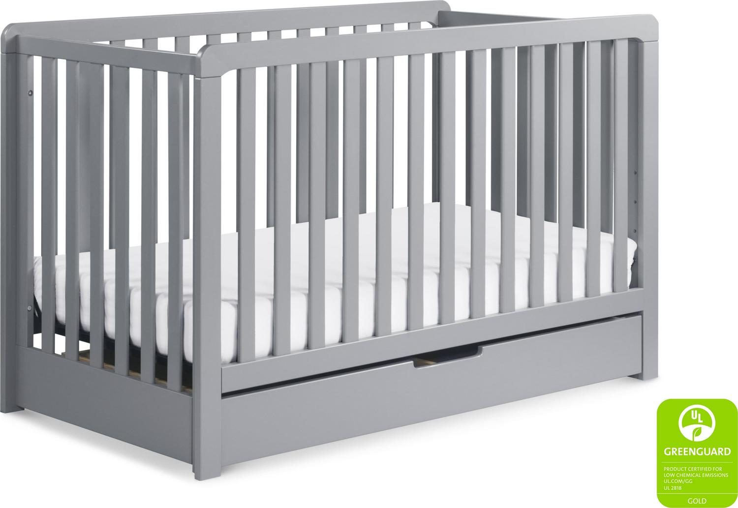 Carter-s by DaVinci Colby 4-in-1 Convertible Crib with Trundle Drawer in Gray