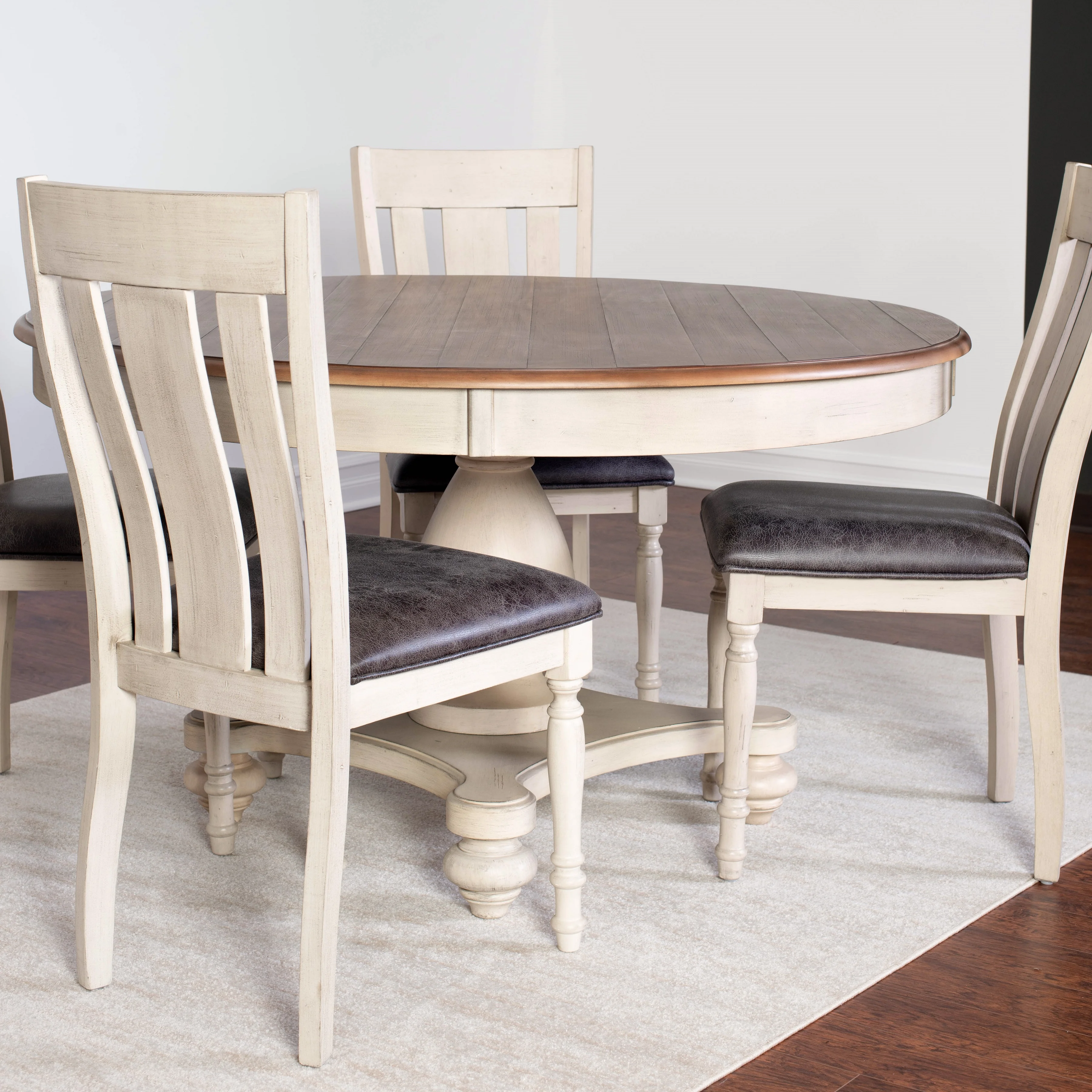Roundhill Furniture Arch Round 7 Piece Dining Set