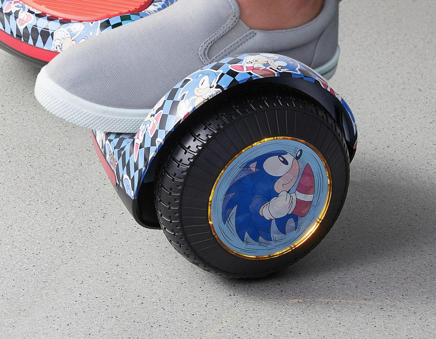 Sonic the Hedgehog Hoverboard with 3D LED Light up Wheels. Hoverboard for Kids. Ages 6 - 12. Blue