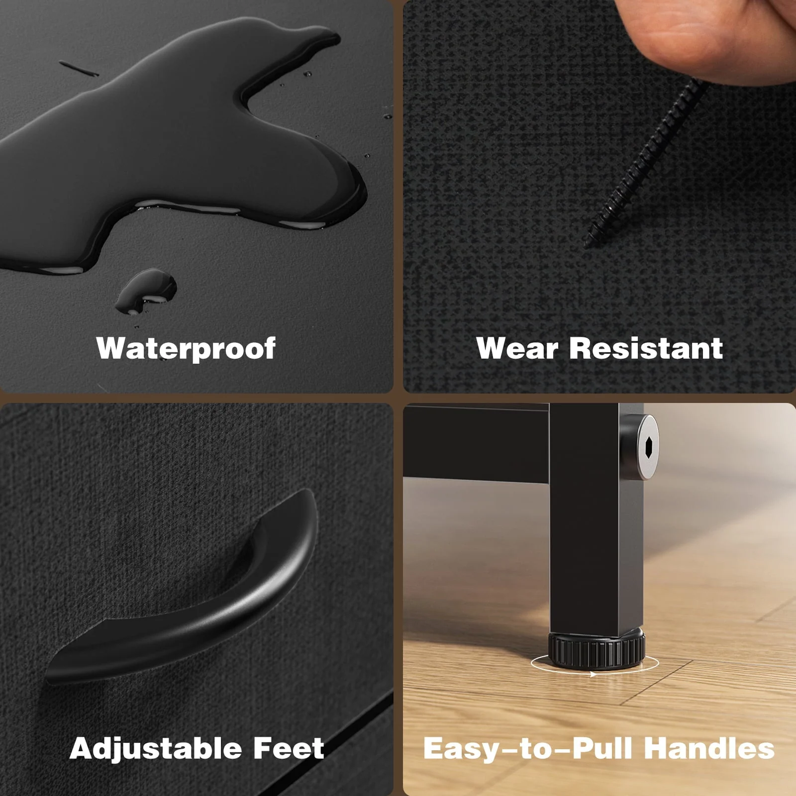 Dresser 8 Fabric Storage Drawer Dresser, Chest of Drawers for Kids Bedroom, Closet, Entryway, Nursery