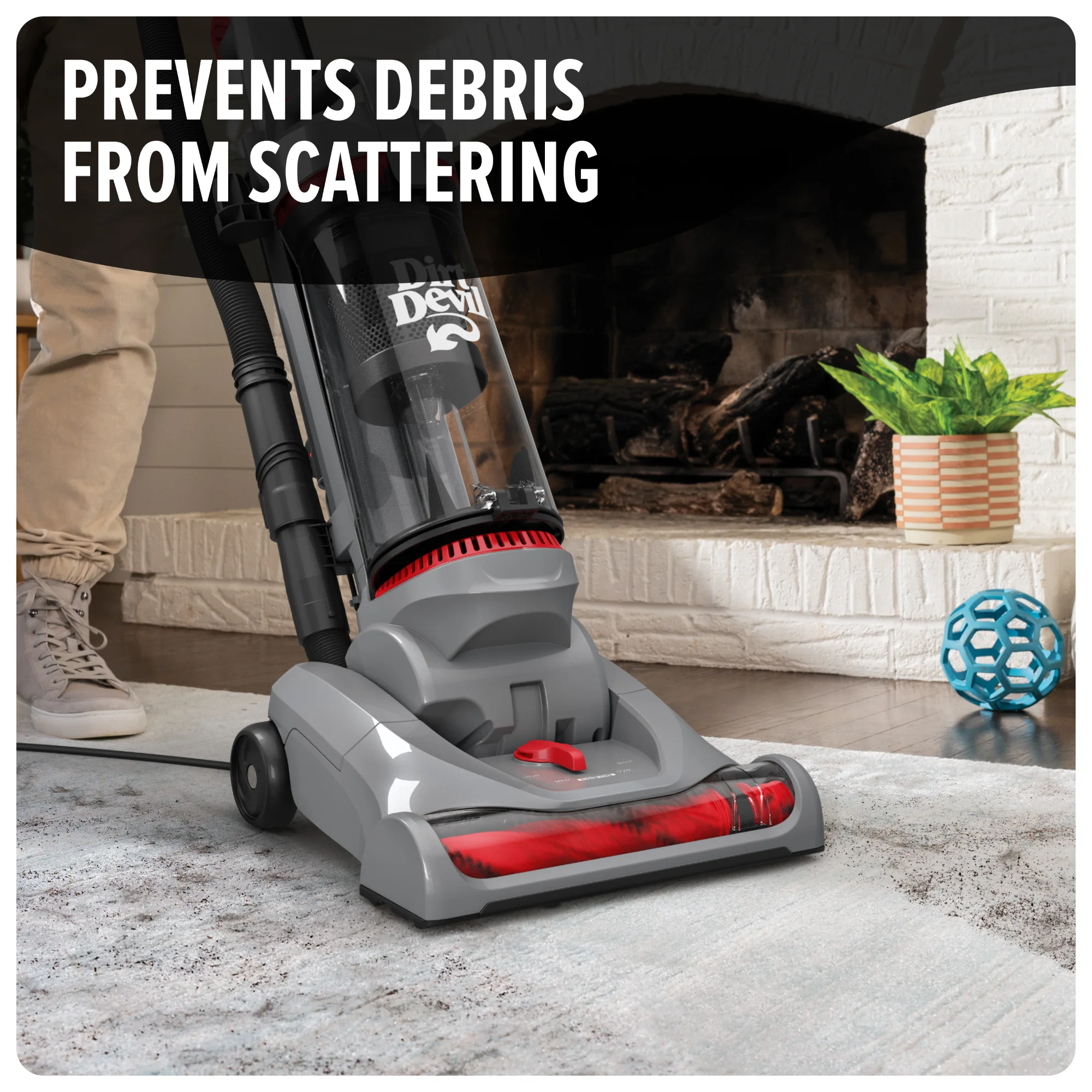 Dirt Devil Performance Pet Bagless Upright Vacuum Cleaner, Pet Friendly, for Carpet & Hard Floors, Above Floor Cleaning, Lightweight, UD76211V, Gray