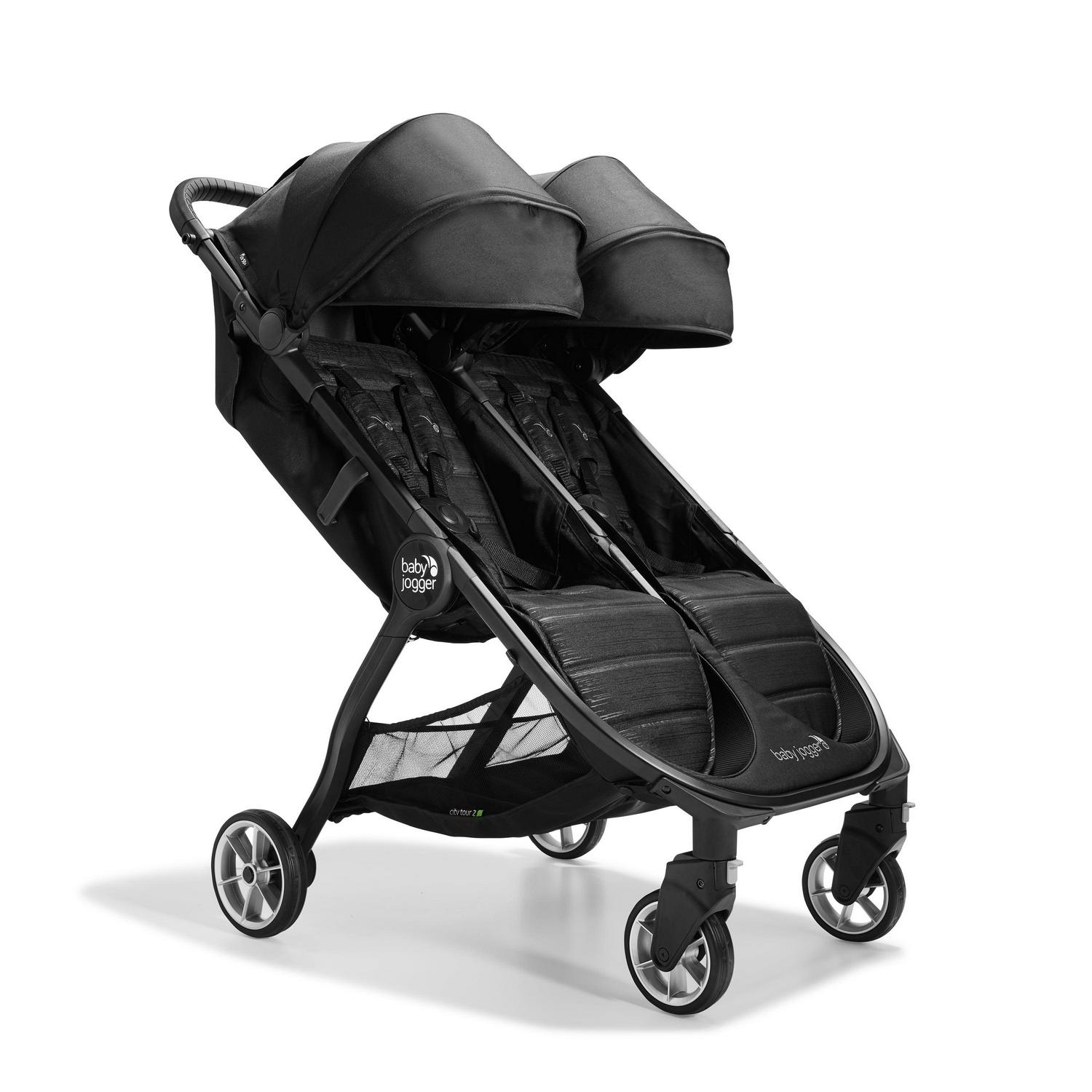 Baby Jogger City Tour 2 Double Stroller. Pitch Black
