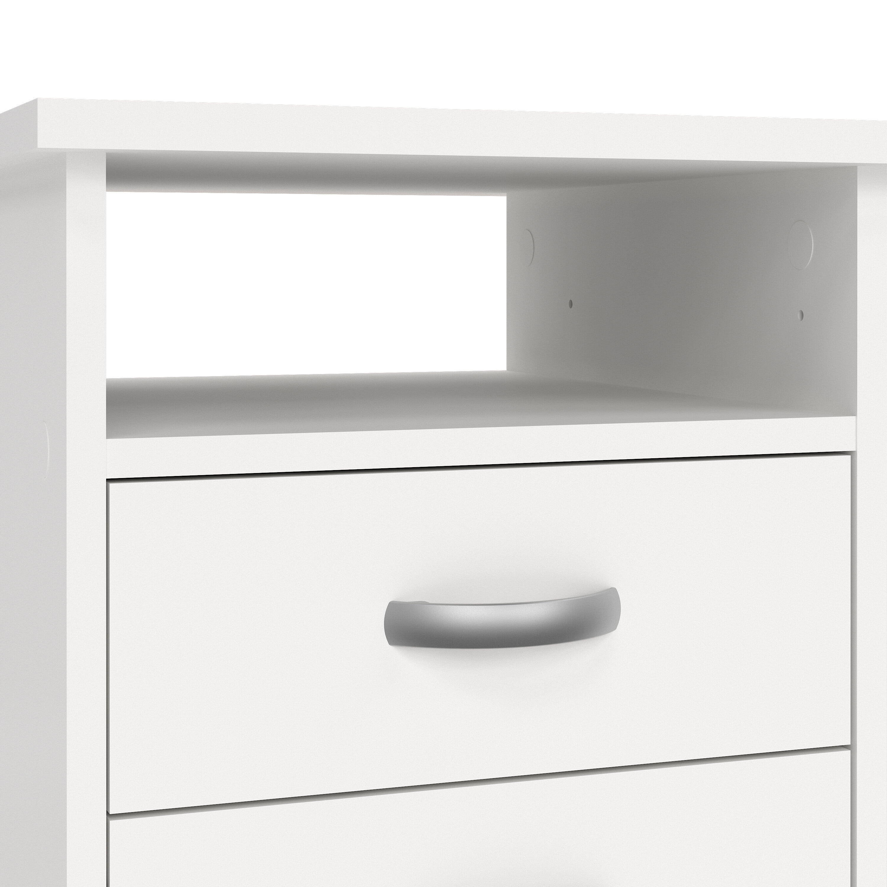 Tvilum Walden 5 Drawer Office Desk with 1 Locking Drawer for Adults, White