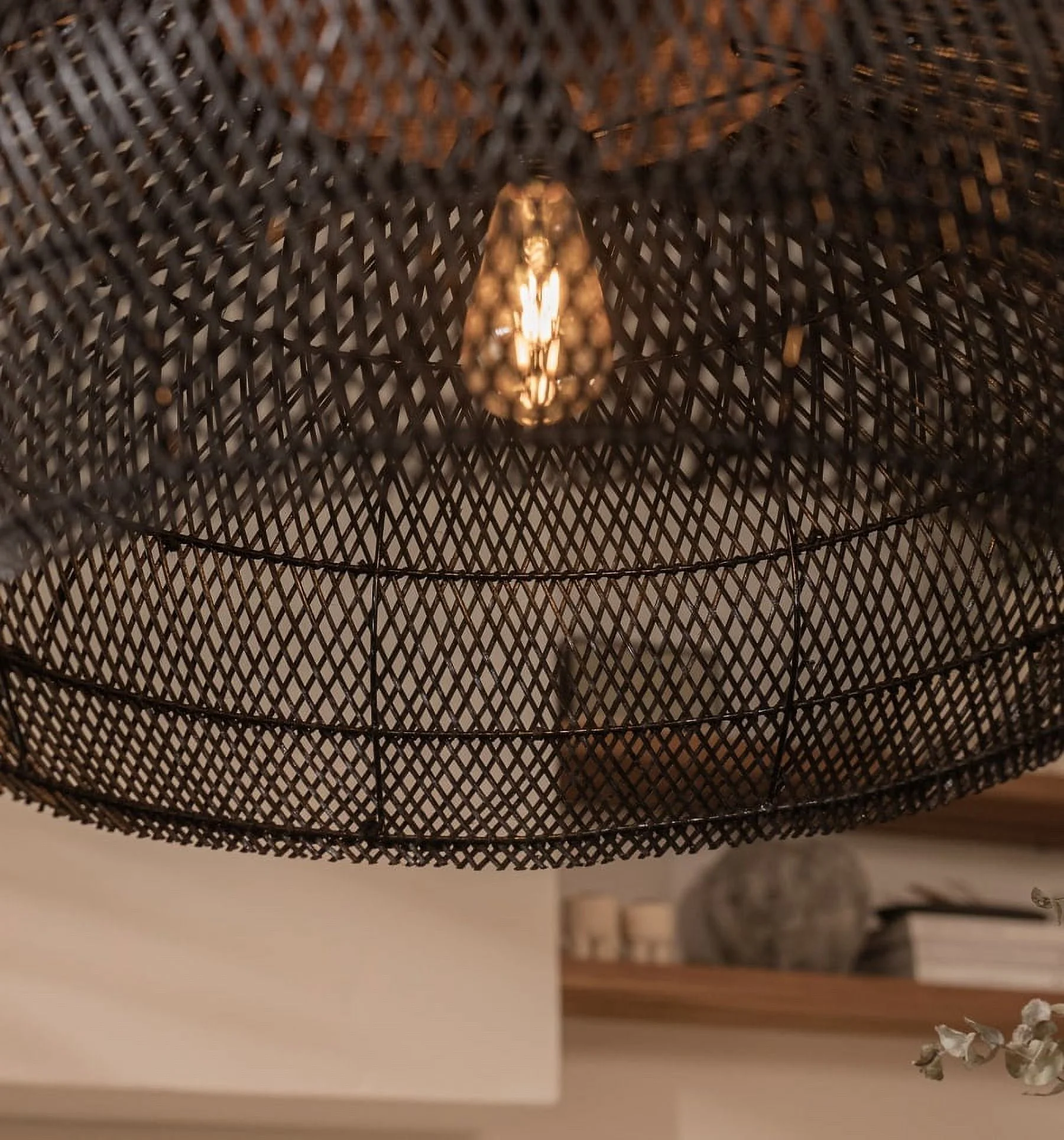 Arturesthome Japanese Style Wabi-sabi Style Rattan Pendant lampshade