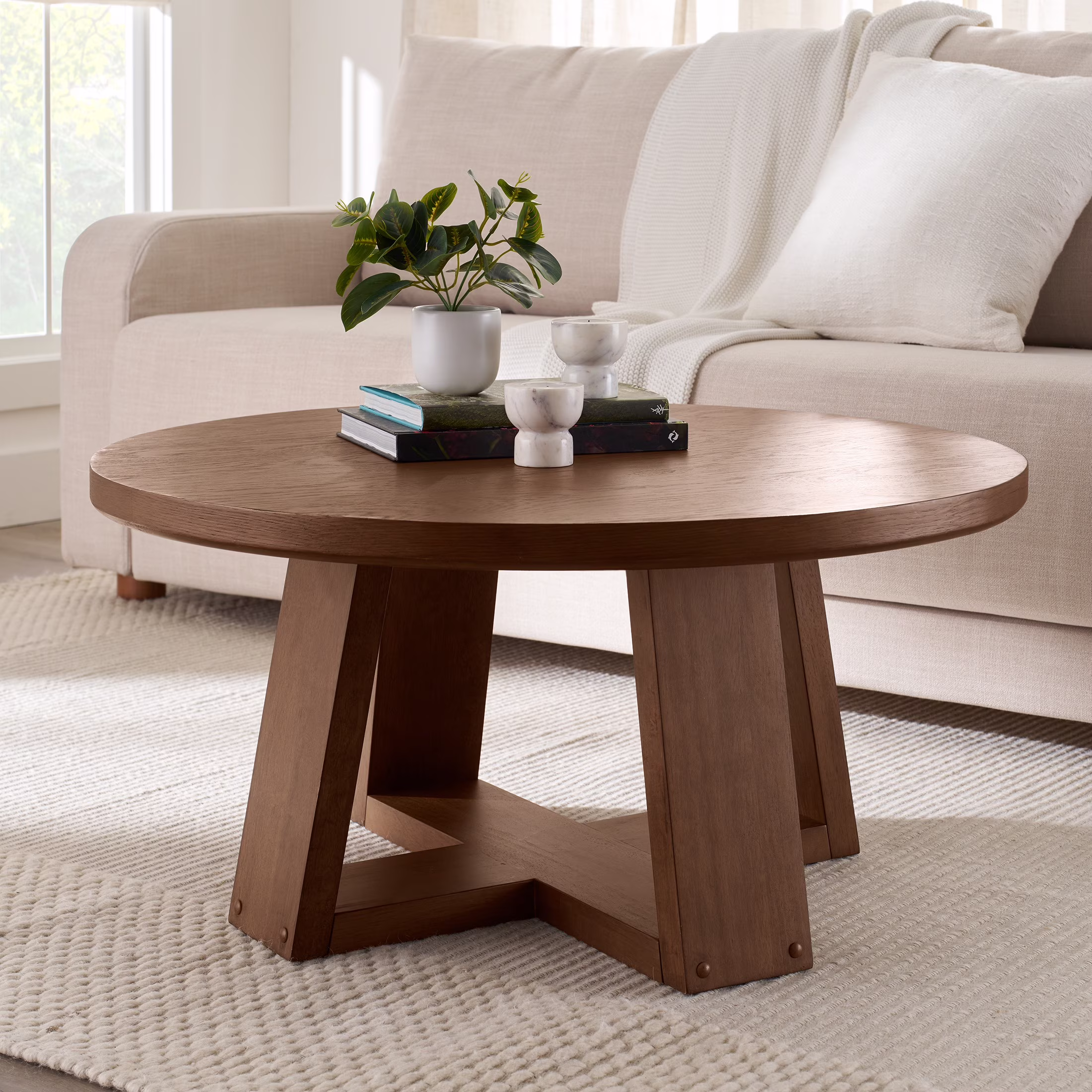 Better Homes & Gardens Ezra Coffee Table, Walnut finish