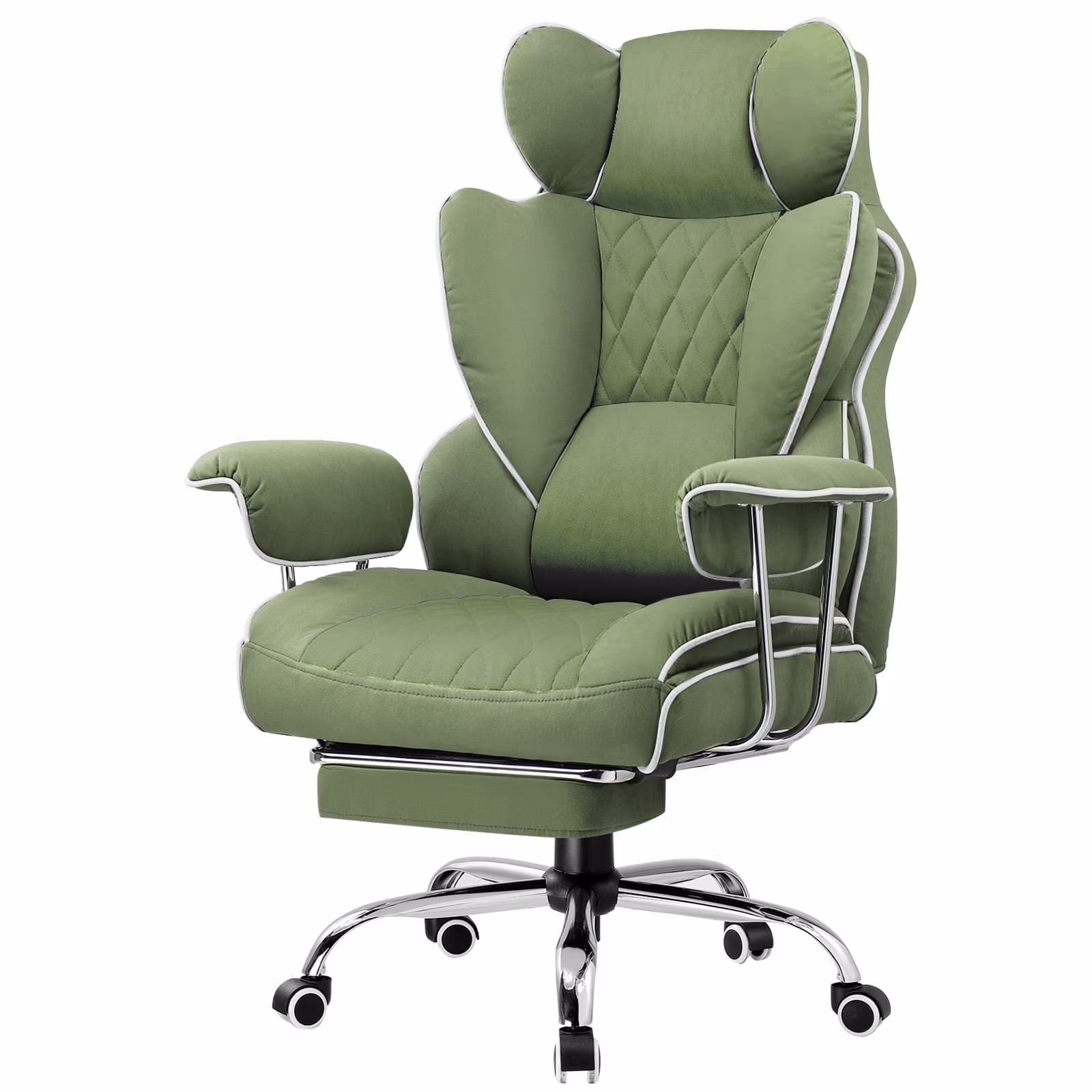 LUCKLIFE Big & Tall Office & Gaming Chair 400LBS Capacity, Wide Ergonomic Seat with Footrest, Adjustable Armrests, Black