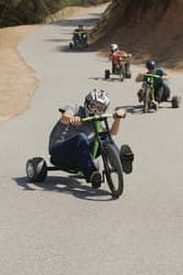 Razor DXT Drift Trike - Black/Yellow, Steel Frame and Moto Style, Tricycle, Construction, 3-Wheeled Drifting Ride On Tricycle for Teens and Adults, Unisex