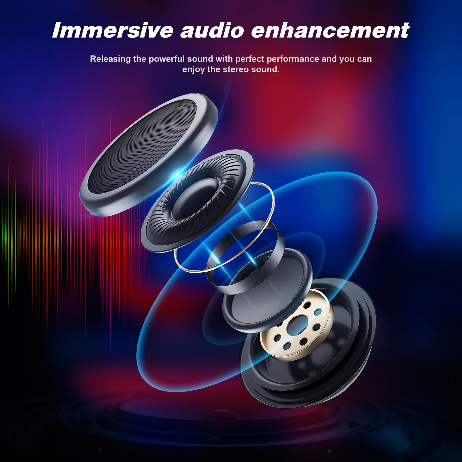 GTPLAYER Gaming Chair with Bluetooth Speakers Home Office Computer Chair, Purple