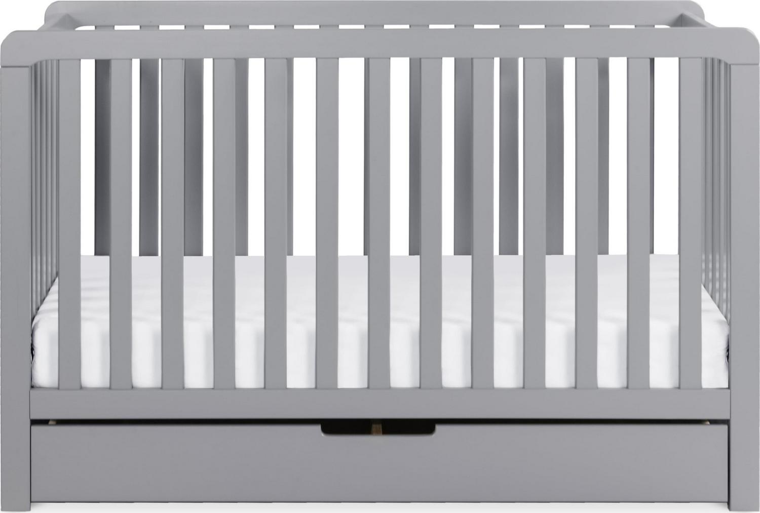 Carter-s by DaVinci Colby 4-in-1 Convertible Crib with Trundle Drawer in Gray