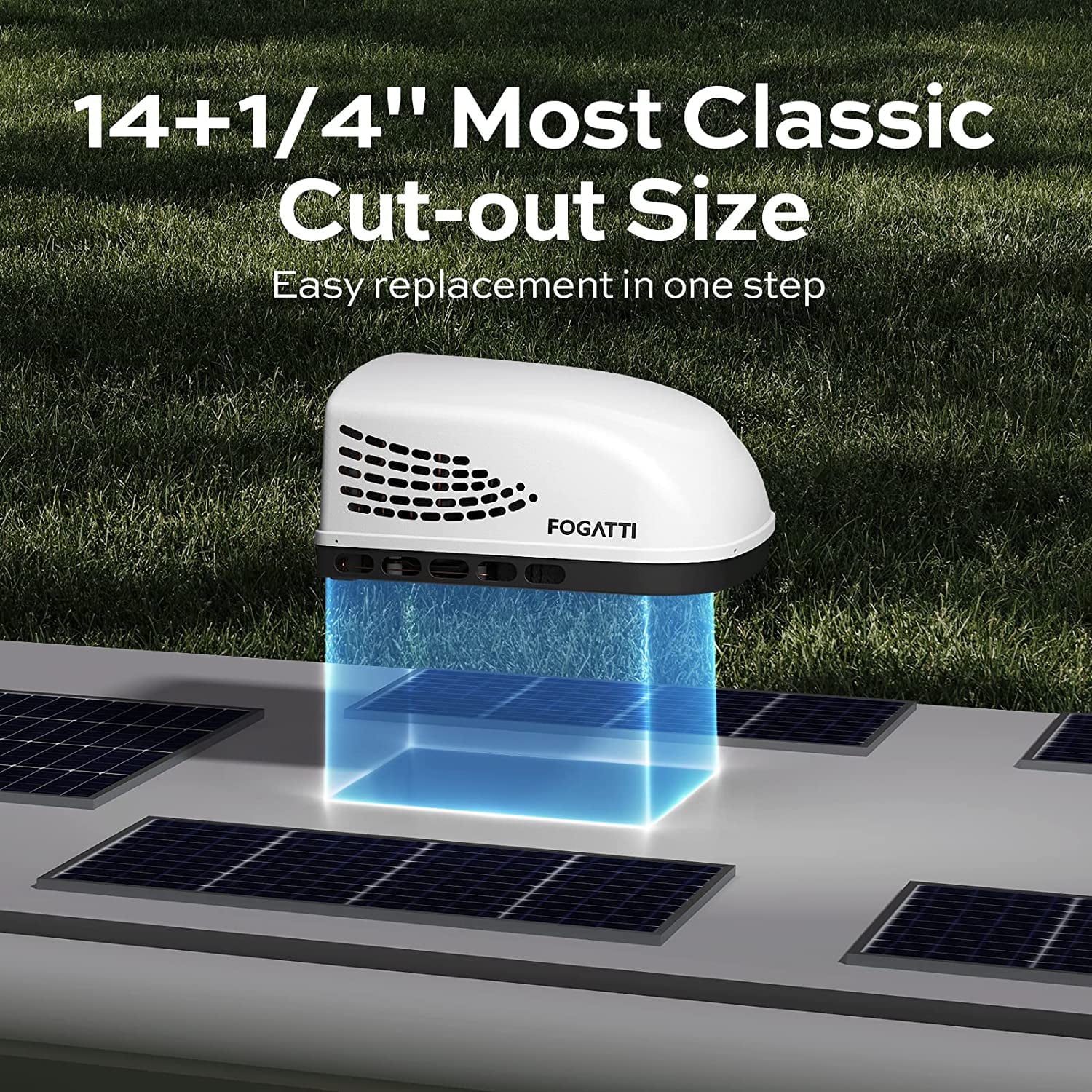 RV Air Conditioner 13500 BTU Rooftop AC Unit, Instacool with R32 Refrigerant & Wired Controller