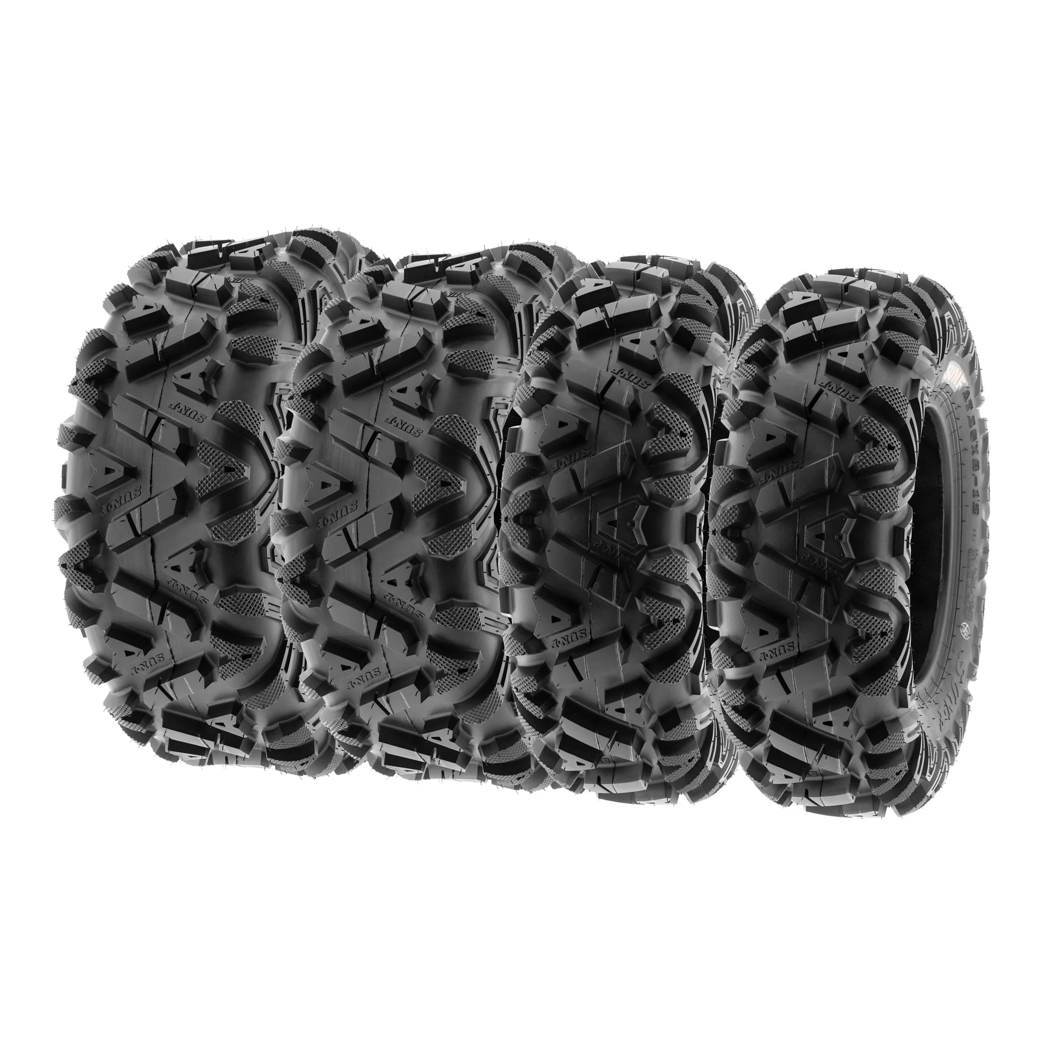 SunF All Terrain ATV UTV Tires 25x8-12 & 25x11-12 6 PR A033 (Complete Full Set of 4)