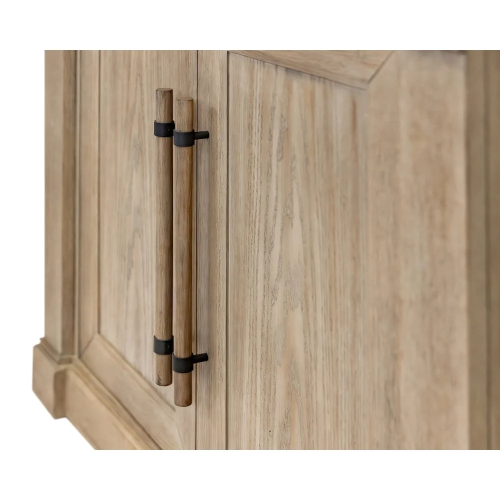 Martin Furniture Two 8' Tall Bookcase Wall With Ladder, Storage Organizer, Display Shelf, Brown